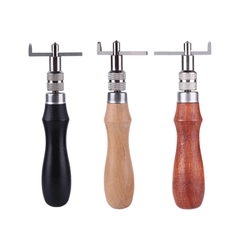 Groover Stitching Tool - Verstellbarer Lederkanten-Näher, Lederhandwerks-Rillenwerkzeug, DIY-Werkzeug, 3 mm
