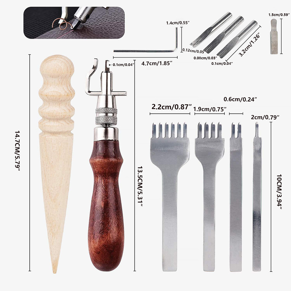 7-in-1 Verstellbarer Lederbear – Groover Stitching Tool Bewertung und Preis